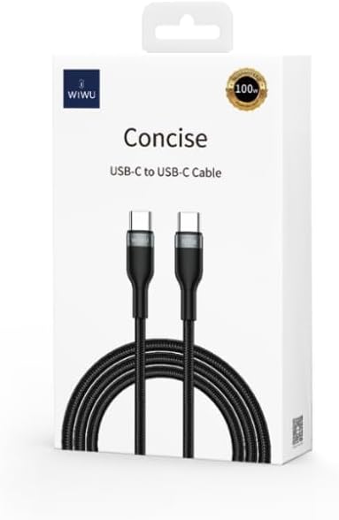 WIWU Charging Cable Wi-C017 Concise 100W Type-C To Type-C WIWU Charging Cable Wi-C017 Concise 100W Type-C To Type-C